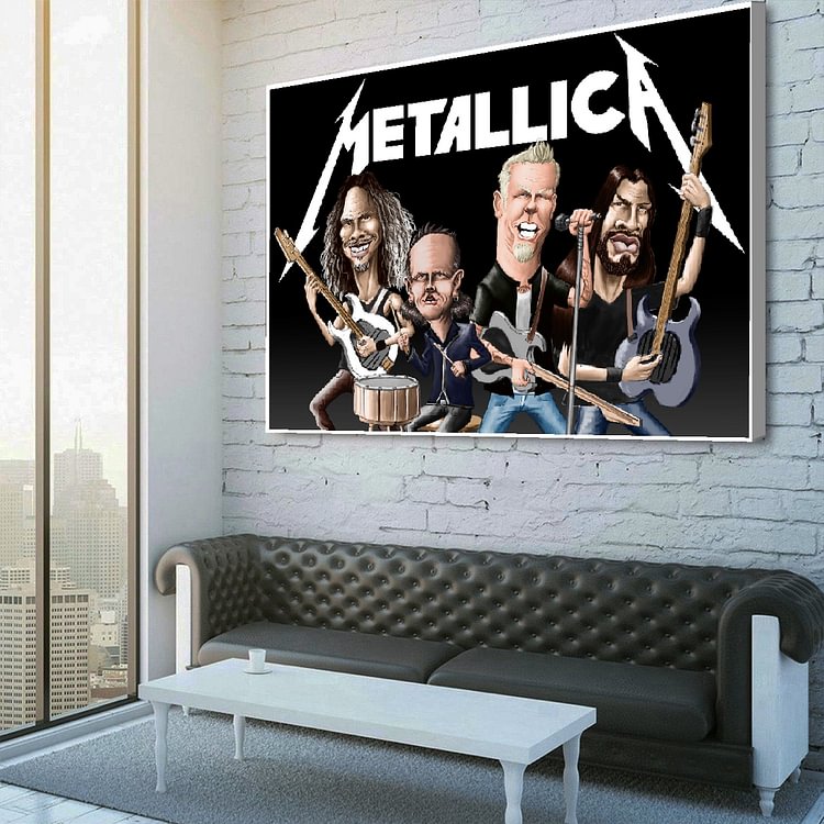 Metallica Cartoons Caricatures Canvas Wall Art