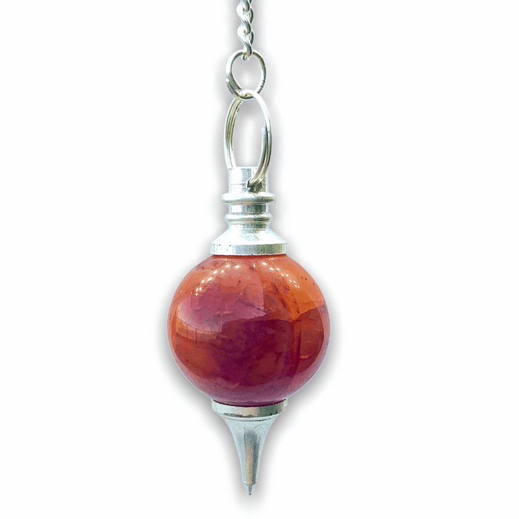 Red Agate Sphere Pendulum-Mayoulove