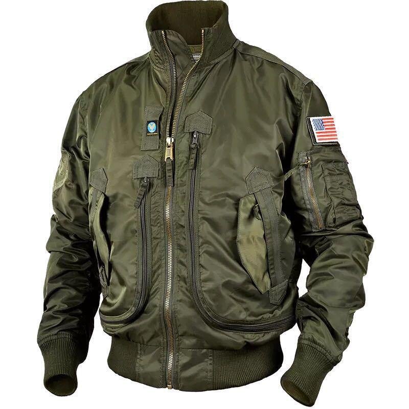 Air Force Pilot Tactical Short Sleeve Stand Collar Jacket / [viawink] /
