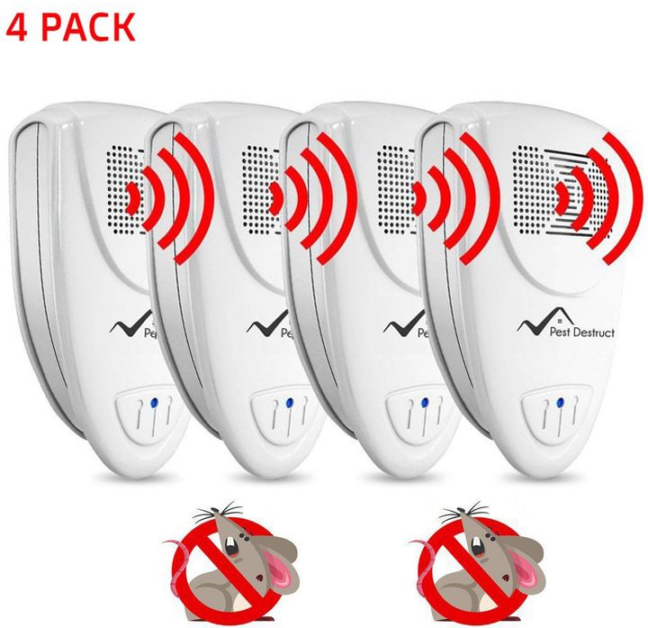 Ultrasonic Mice Repellent - Pack Of 4 Deterrent Devices - Get Rid Of Mouse In 48 Hours、shopify、sdecorshop