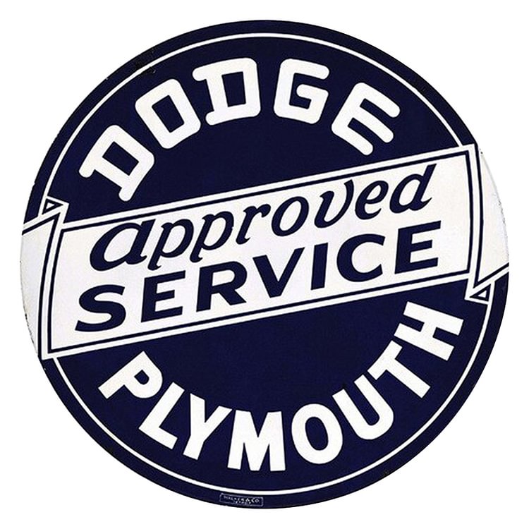 Dodge Plymouth - Round Vintage Tin Signs/Wooden Signs - 30x30cm