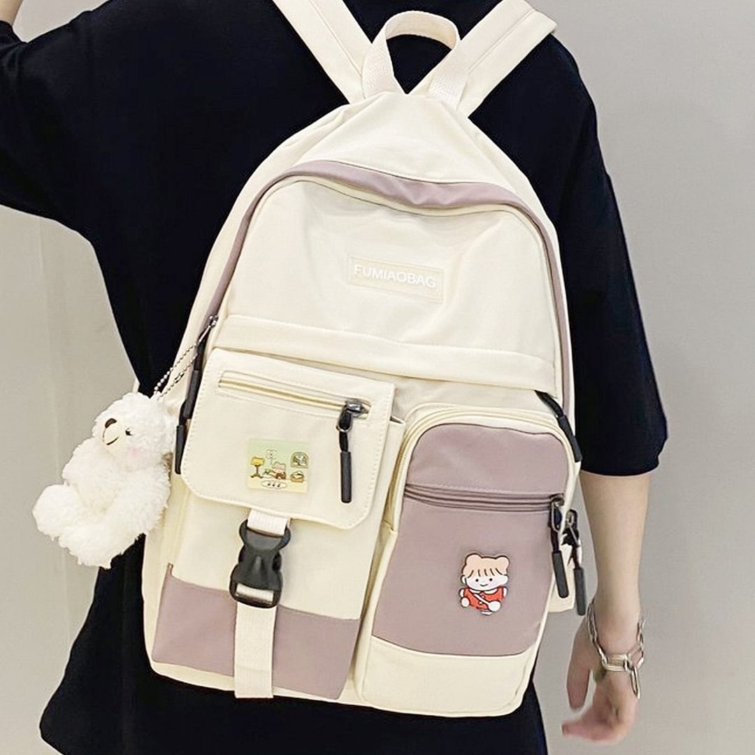 Women Like Backpack For Teenage Girl Kawaii Travel Rucksack Waterproof Nylon Simple School Bag、、sdecorshop