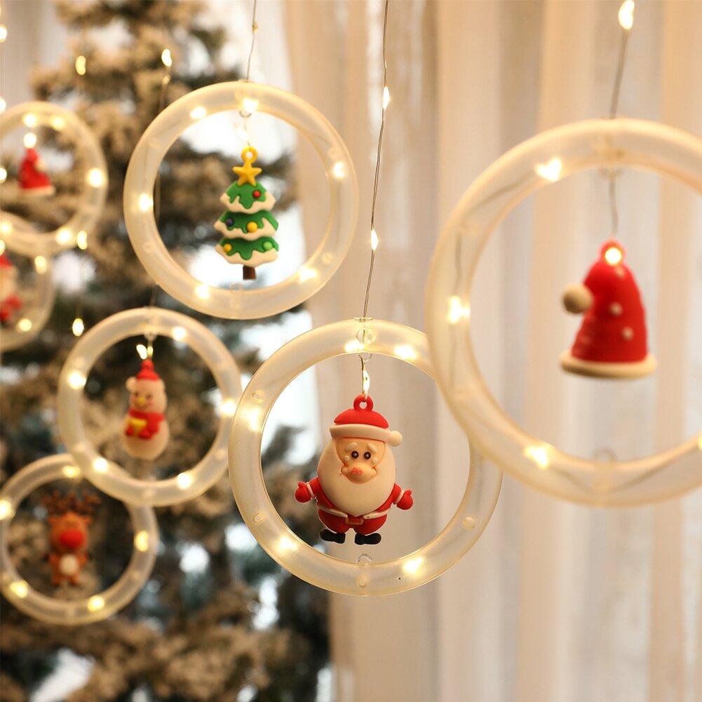 Christmas Decoration Ring Lights String with Pendants