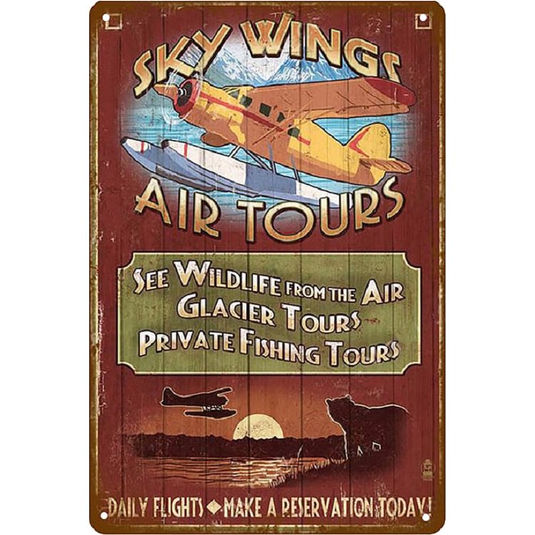 Plane - Vintage Tin Signs/Wooden Signs - 20x30cm & 30x40cm