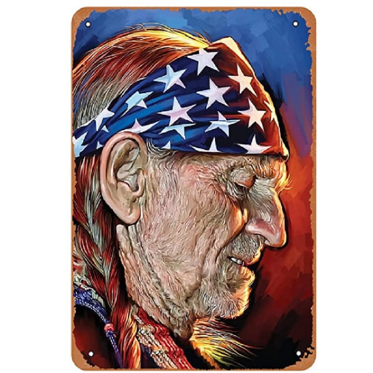 Music Willie Nelson - Vintage Tin Signs