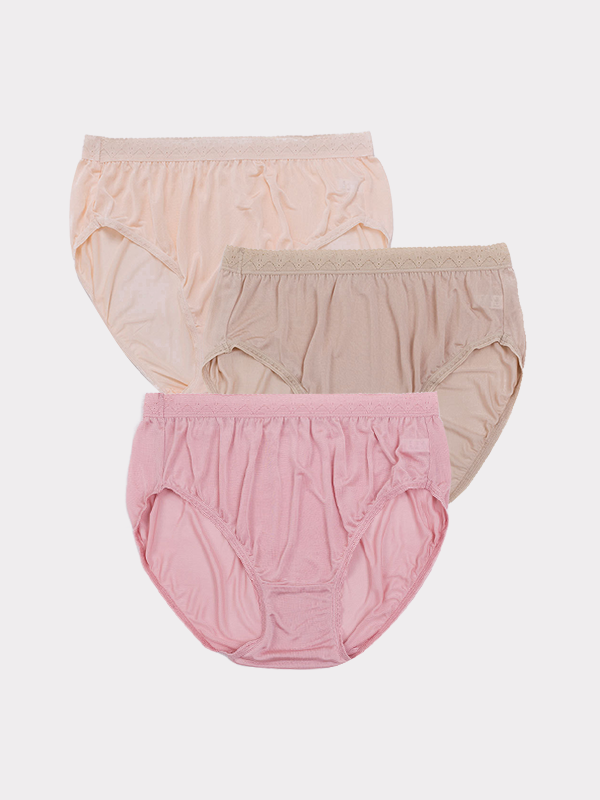 Plus Size Loose Silk Panties 3-Pack