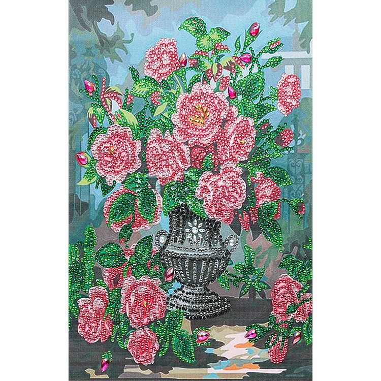 Flower - Crystal Special Shaped Diamond Painting - 30*40CM