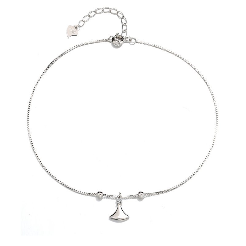 Fan-Shaped Small Skirt S925 Sterling Silver Anklet
