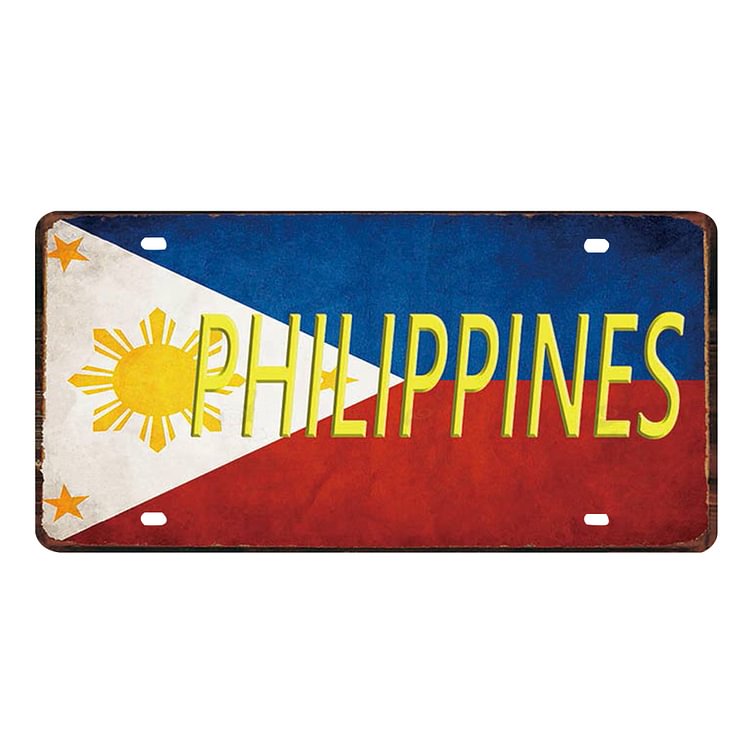 License Plate PHILIPPINES Metal Tin Sign Plaque for Bar Pub Club Garage (2)