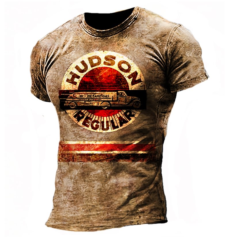 Men's outdoor tactical Garage print T-shirt / [viawink] /