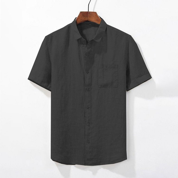 BrosWear Casual Breathable Solid Color Shirt