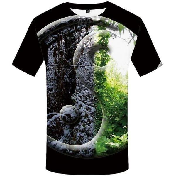 Skull Men's T-shirt Funny Punk Rock 3D Print Tops Tee Streetwear-Corachic