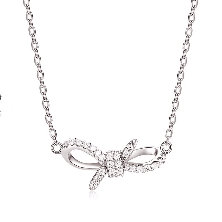 For Mom - S925 Our Love can Never be Untied Bowknot Necklace