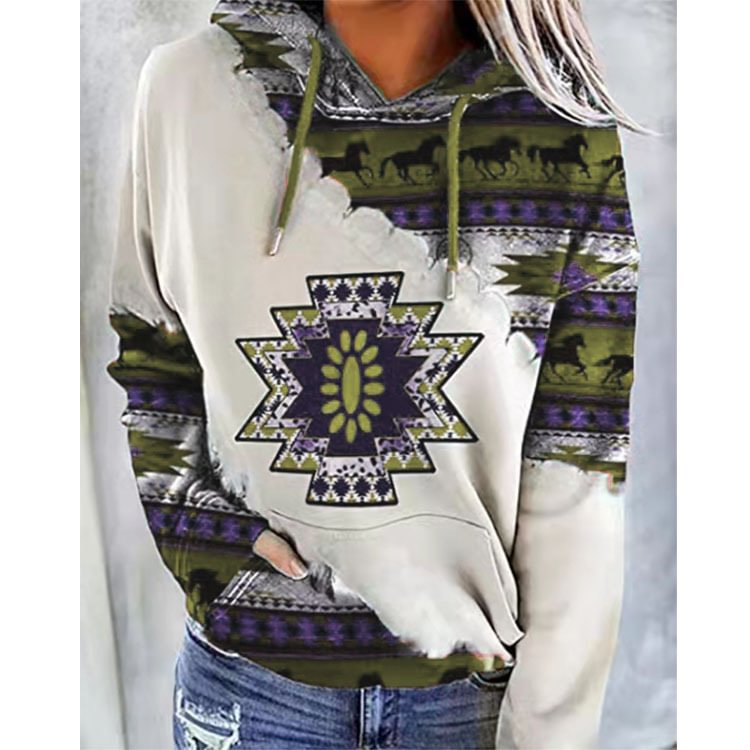 Women's Ethnic Print Sweater