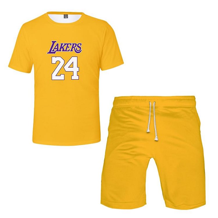Kobe Printed 3D T-shirt Suits Bryant Jersey +Pant-Mayoulove