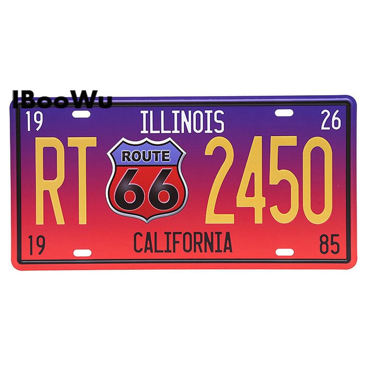 USA Route 66 Vintage - Car Number License - 15*30cm