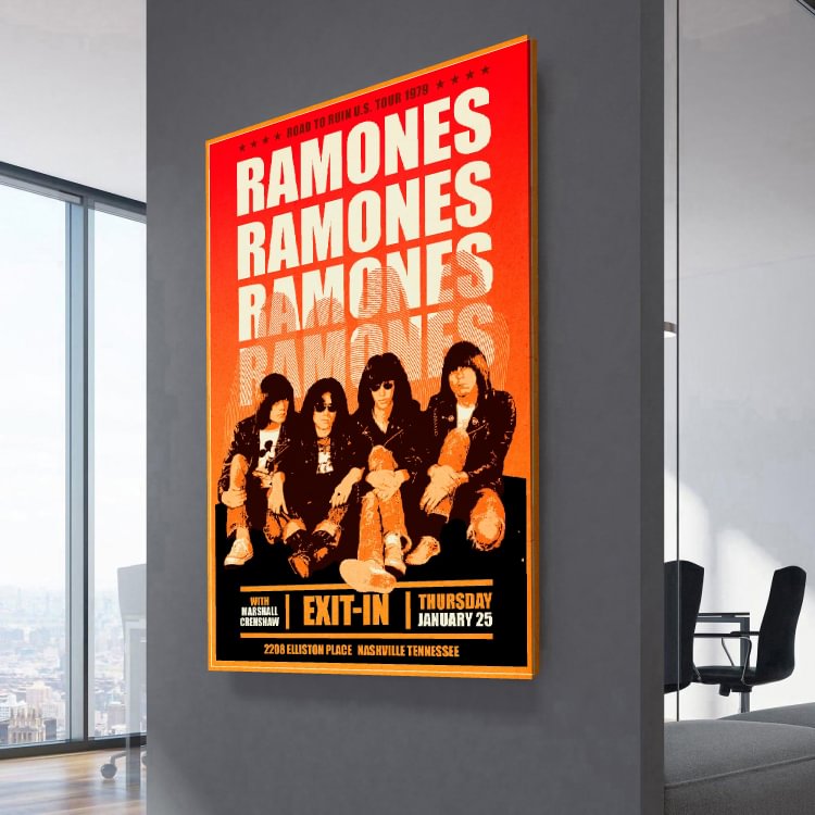 Ramones Road To Ruin US Tour 1979 Canvas Wall Art