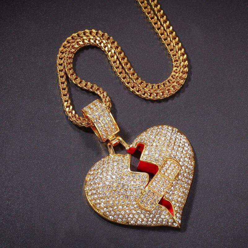 Broken Heart Necklace Pendant-VESSFUL