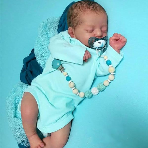  17" Soft Weighted Body Cute Lifelike Handmade Silicone Reborn Sleeping Baby Boy Doll Soren - Reborndollsshop.com-Reborndollsshop®