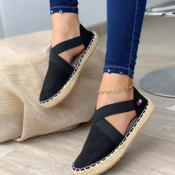 Women's Hollow One-legged Espadrille Loafers