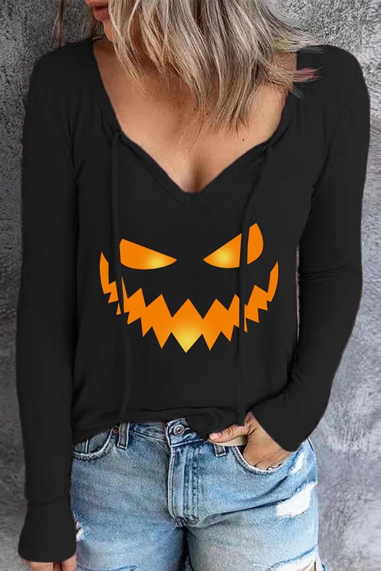 Women's Pullovers Smiley Print Pullover-Mayoulove