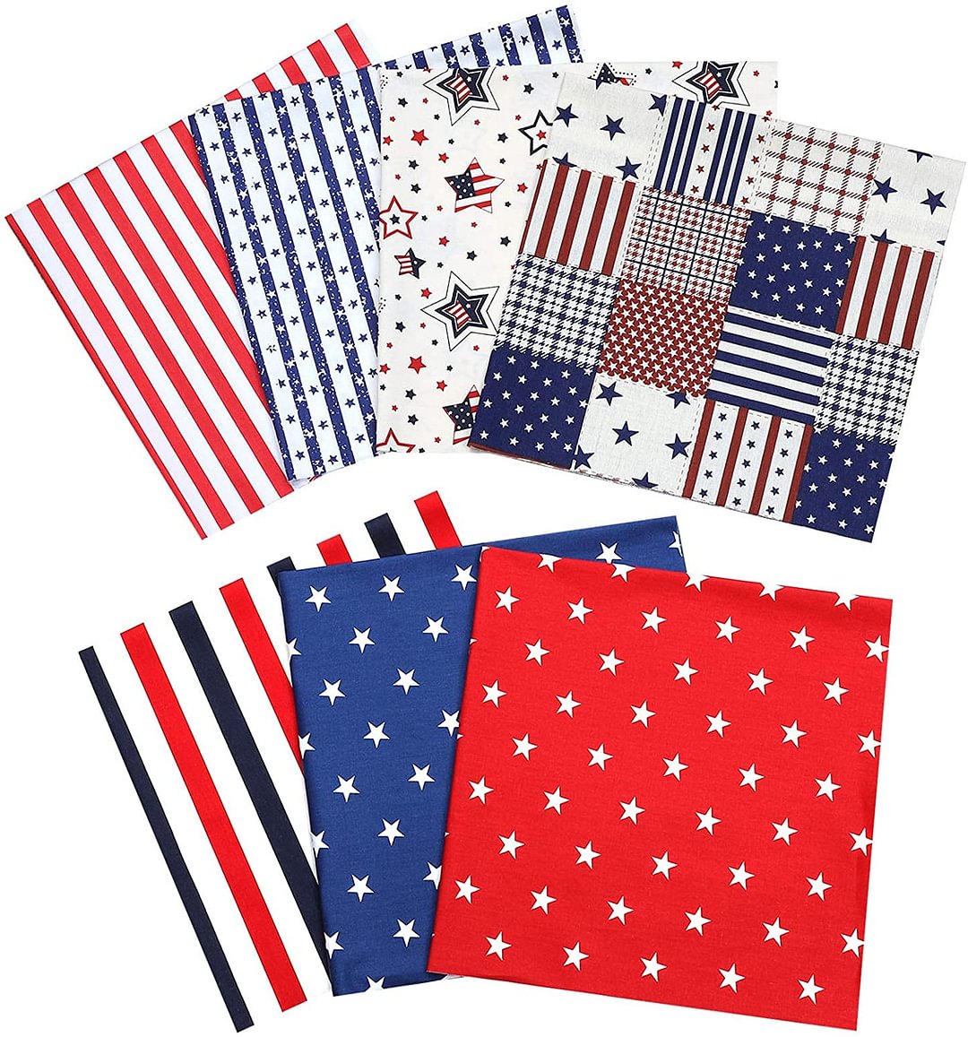 Flag Patchwork Fabrics - 7Pcs