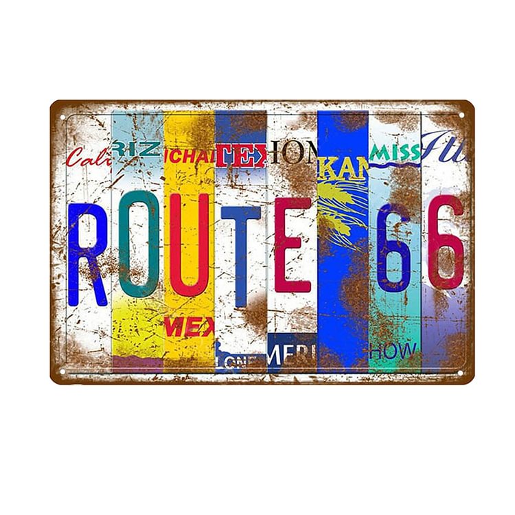 66 Road - Vintage Tin Signs/Wooden Signs - 20x30cm & 30x40cm