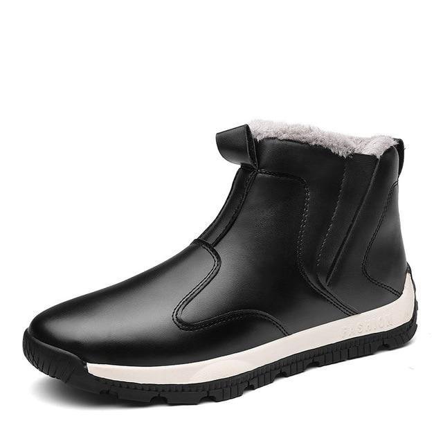 Men New Big Size Safety Shoes Plush Warm Winter Men Anti-skidding Boots Men's Winter Snow Boots-Corachic