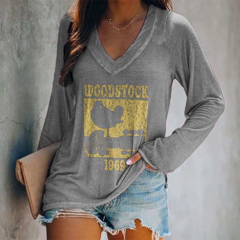 Woodstock 1969 Printed Women's T-shirt