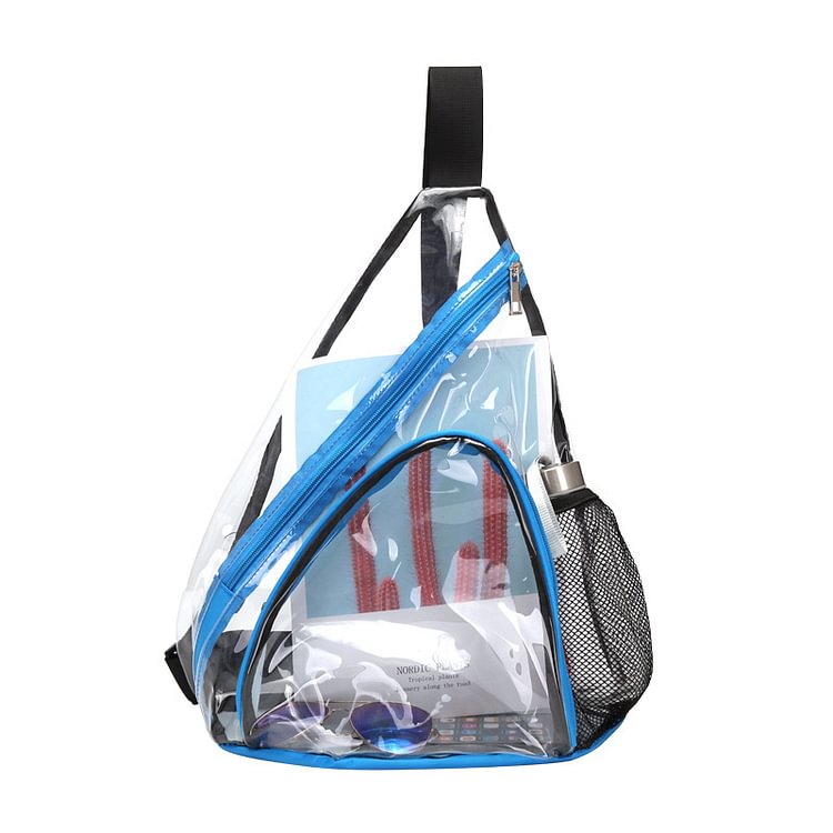 Clear Pvc Sling Bag Stadium Approved Transparent Shoulder Crossbody Backpack For Women Men Perfect For Stadium And Concerts