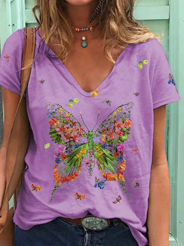 Butterfly Painting Print T-shirt