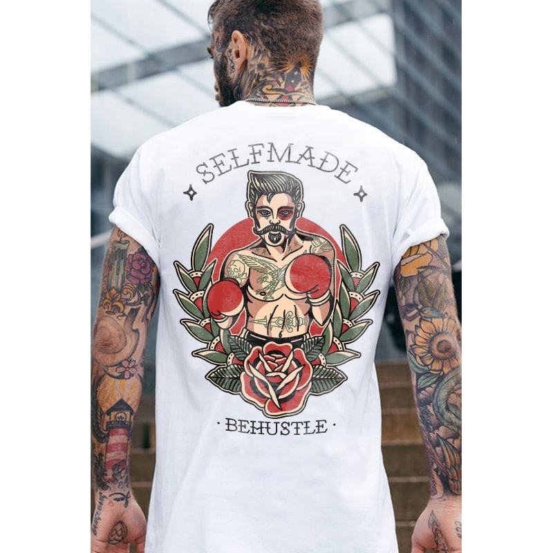Cloeinc Selfmade Behustle Boxer Men's T-shirt - Cloeinc