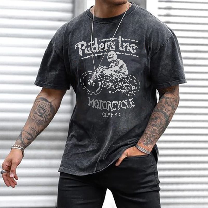 UPRANDY Motorcycle Clothing Printed Casual Short-Sleeve T-shirt -  UPRANDY