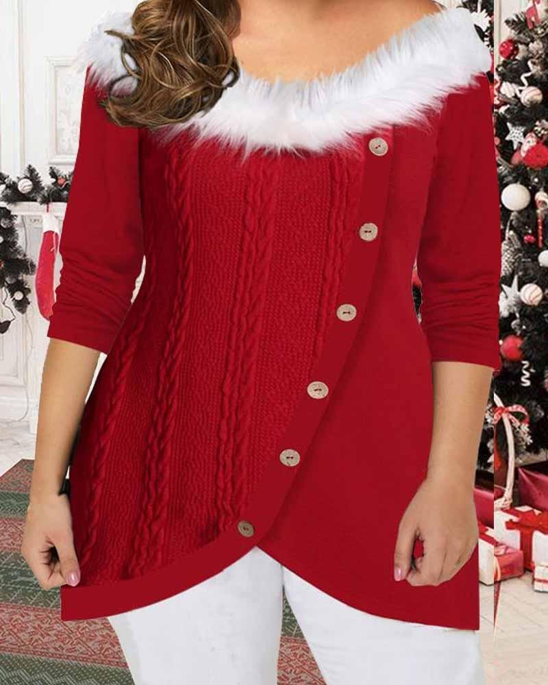 Women's Solid Color Twist Casual Sweater