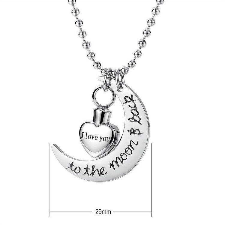 Keepsake For Pets Grandma Necklace Hairs Ashes keep in Memory Heart-Mayoulove