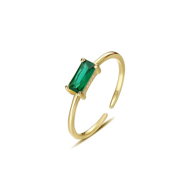 Emerald Green Simple Ring