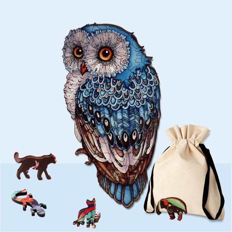 Blue owl Jigsaw Puzzle(CHRISTMAS SALE)-Ainnpuzzle
