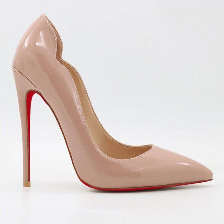 120mm Women's High Heels for Party Wedding Nude Pumps-vocosishoes