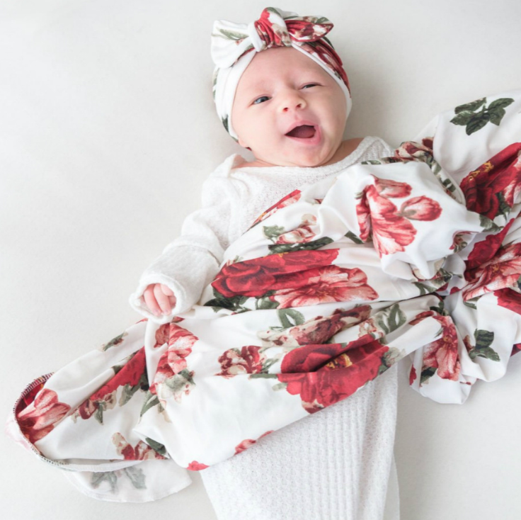  Adorable Baby Swaddle Blanket and Headband Set - Reborndollsshop.com-Reborndollsshop®