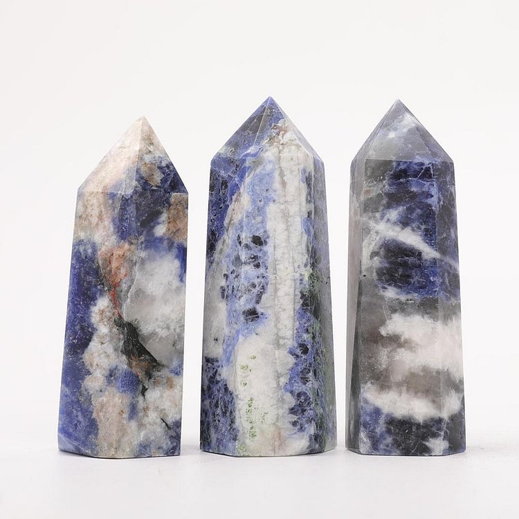 Set of 3 Sodalite Towers Points Bulk Crystal wholesale suppliers