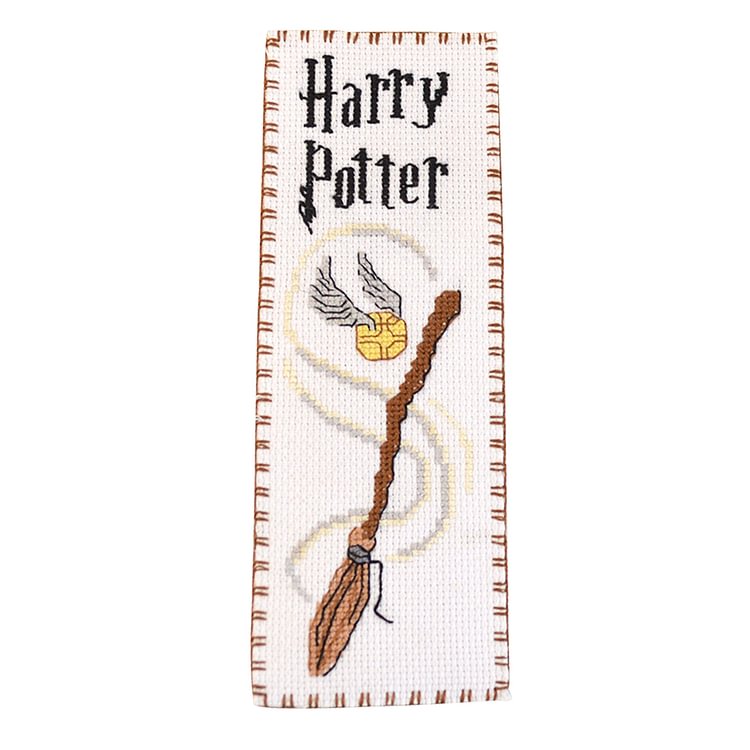 Magic Broom -14Ct Counted Cross Stitch Bookmarks Bookmarks Kits- 18*6CM
