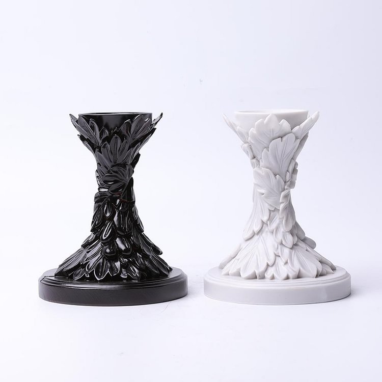 Resin Carving Feather Flower Base