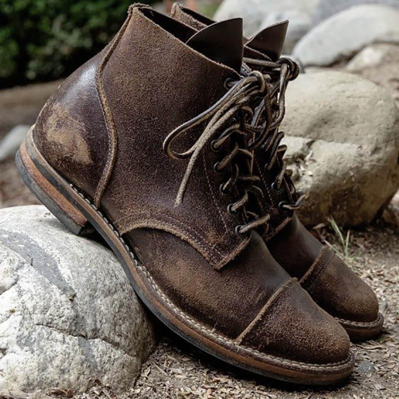 Martin Boots - Men's High-Cut Lace-up Vintage Military Boot