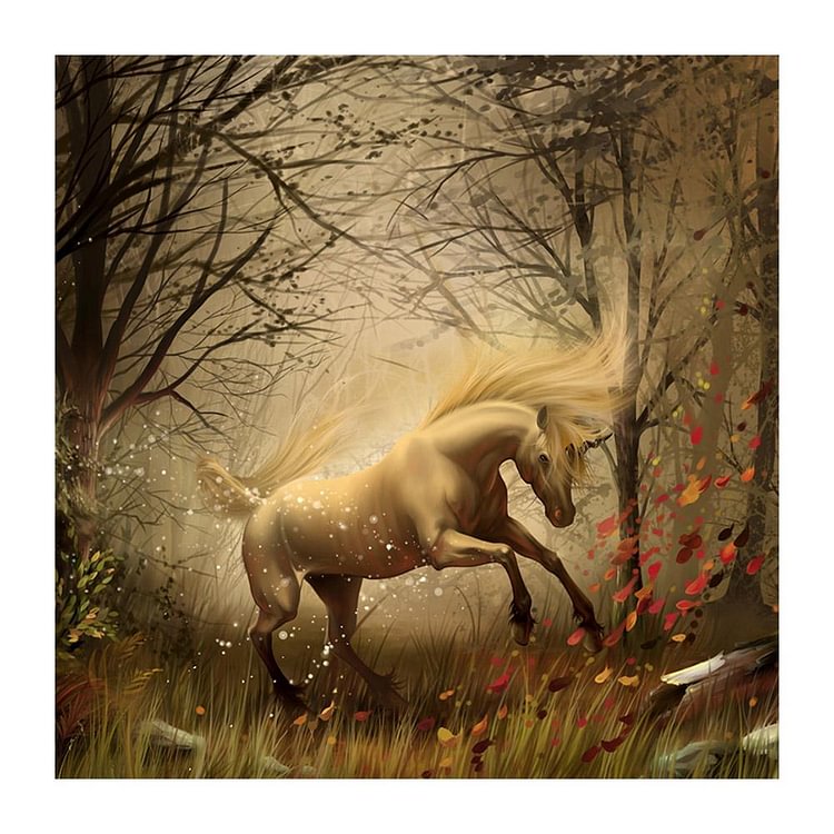 Running Horse - Full Round Drill Diamond Painting - 30x30cm(Canvas)