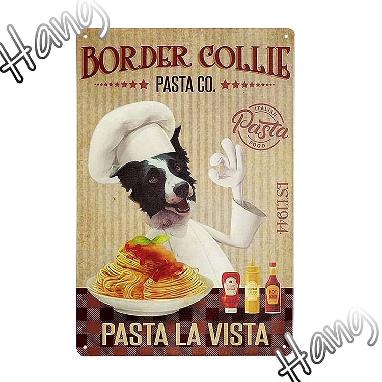 Border Collie Dog - Vintage Tin Signs