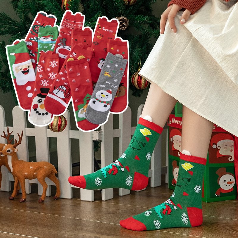 Minnieskull Christmas Style Adorable Cartoon Design Cotton Socks - Minnieskull