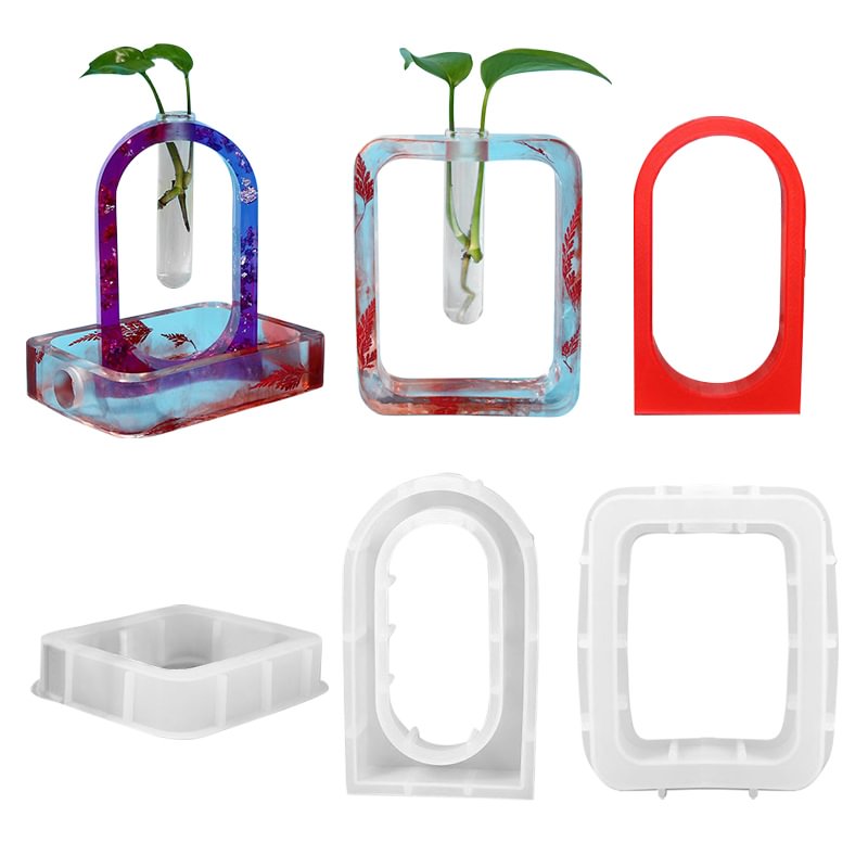 Plant Propagation Station Resin Mold with 3Pcs  Test Tubes