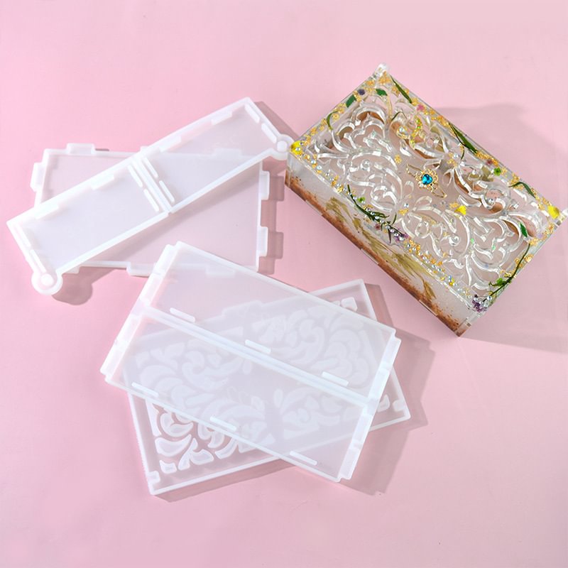Openwork Floral Pattern Box Resin Mold