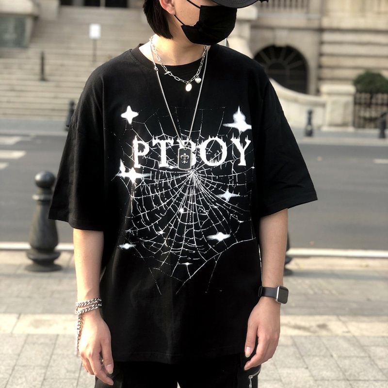 "PT-Boy" Trend Print Short Sleeve T-Shirt / Techwear Club / Techwear