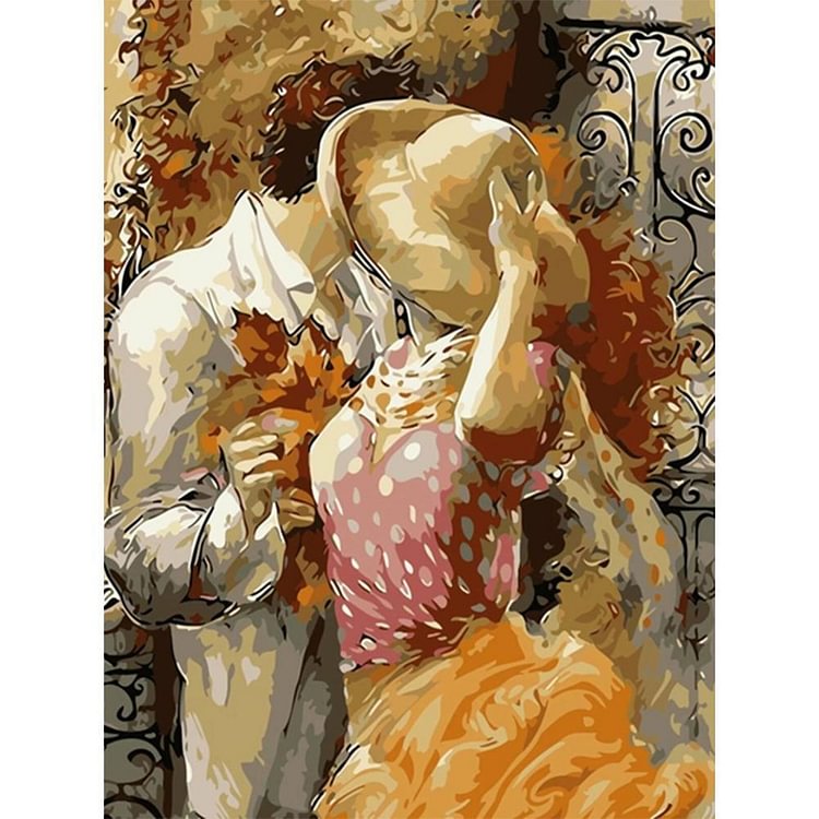 Kissing Lovers - Peinture par numéros 40x50cm